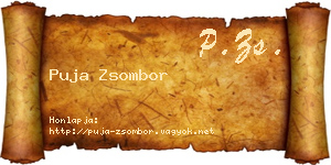 Puja Zsombor névjegykártya