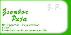 zsombor puja business card